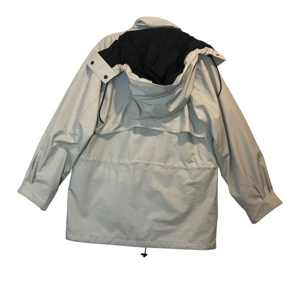 Eddie Bauer Gore-Tex Hooded Soft Shell Tan Mid-Length Coat Mens S - Picture 7 of 14